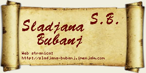 Slađana Bubanj vizit kartica